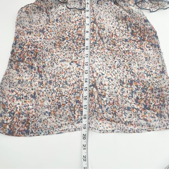 Anthropologie Tulle sheer ruffle confetti flutter tank - size medium - Picture 6 of 8